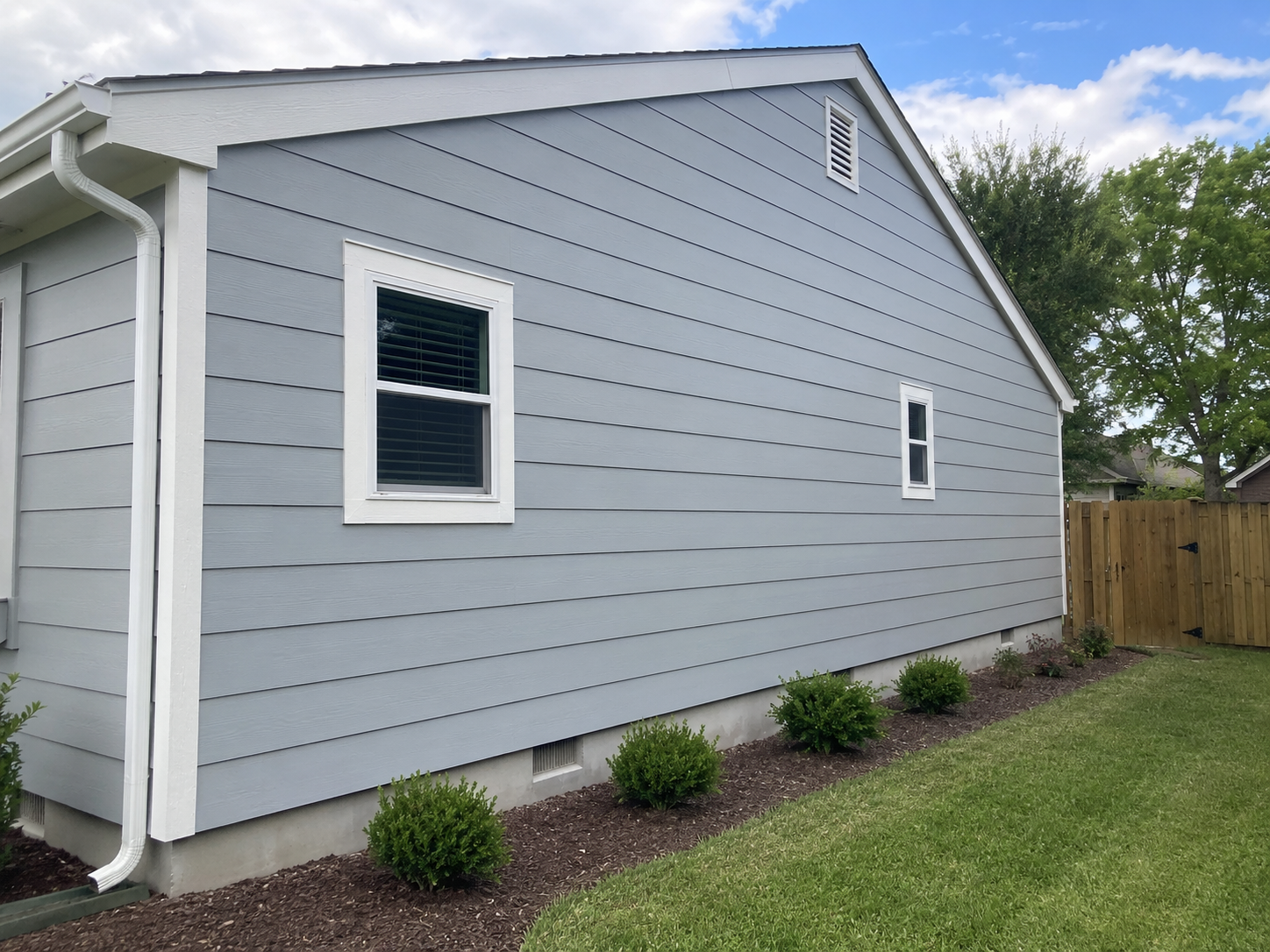 Fresh exterior paint and siding